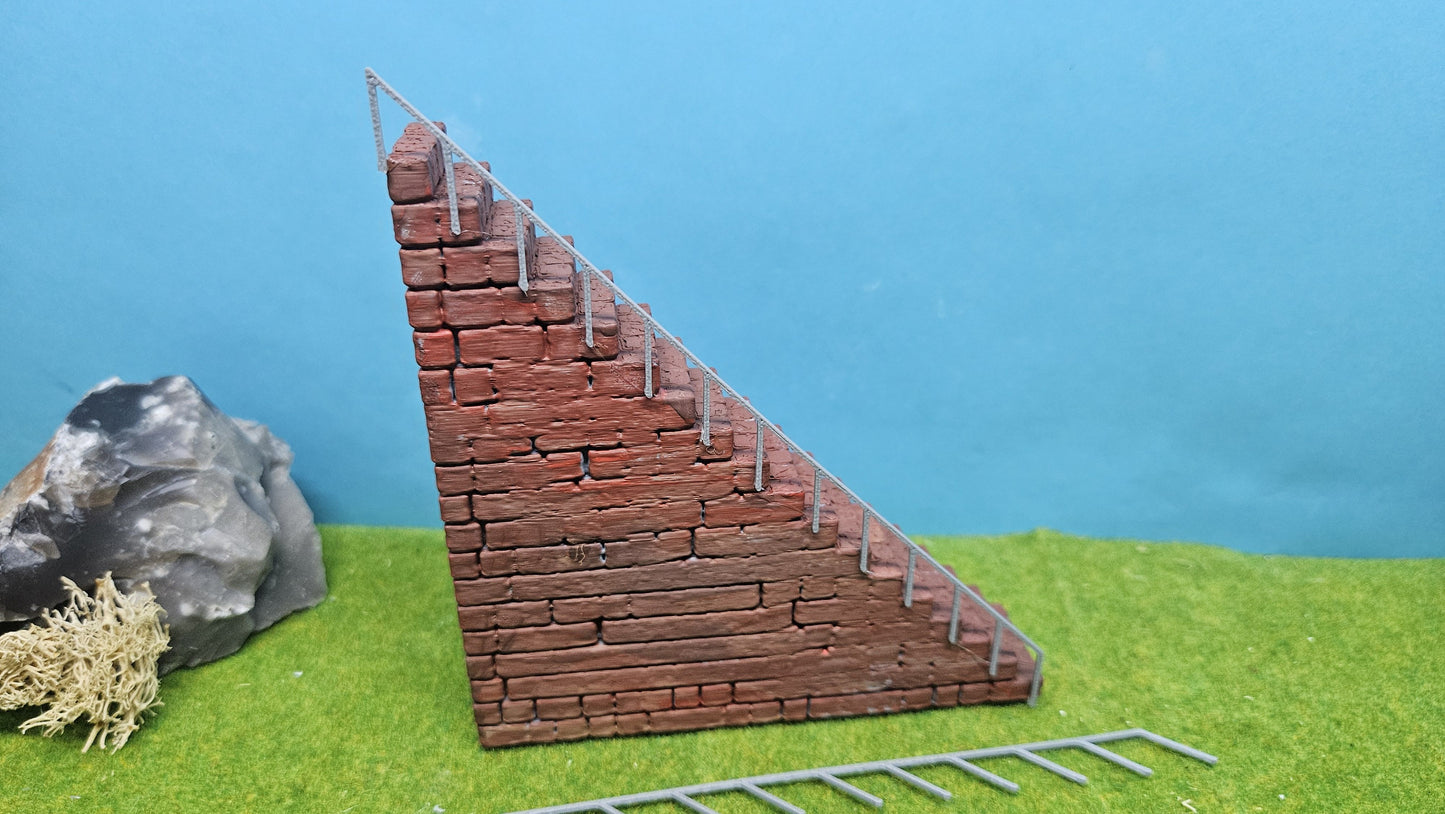 Treppengeländer Geländer Railing Metallzaun (10 Stück) H0 1:87 (30 oder 45 Grad)
