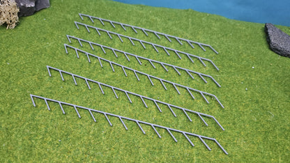 Treppengeländer Geländer Railing Metallzaun (10 Stück) H0 1:87 (30 oder 45 Grad)