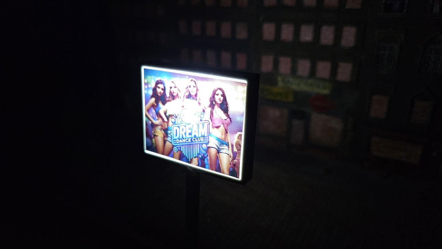 Beleuchtetes Werbedisplay Werbetafel Werbemonitor inkl. LED