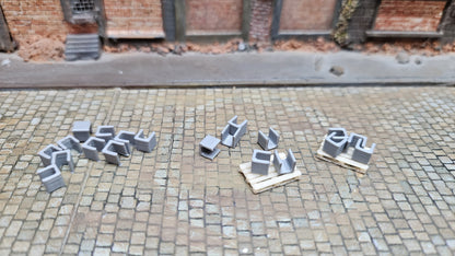 Beton U-Steine auf Europaletten für Baustelle & Ladegut