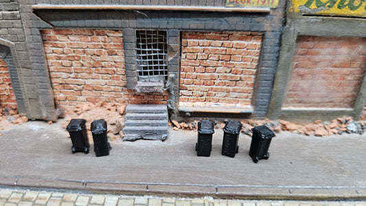 5, 10 oder 25 Stück Mülltonnen Mülleimer - schwarz