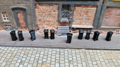 5, 10 oder 25 Stück Mülltonnen Mülleimer - schwarz