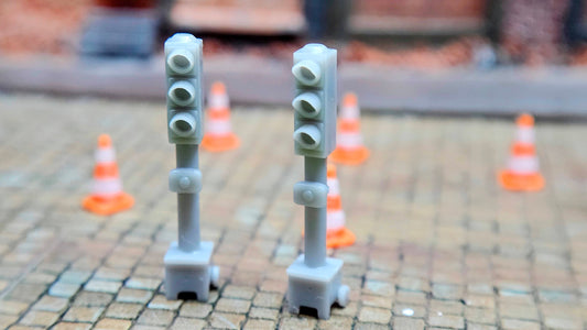 Baustellenampel Verkehrsampel mobile Ampel Baustelle aus Resin