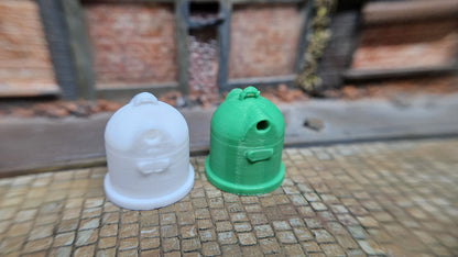 2x Glascontainer "Modern" Container für Altglas weiß+grün