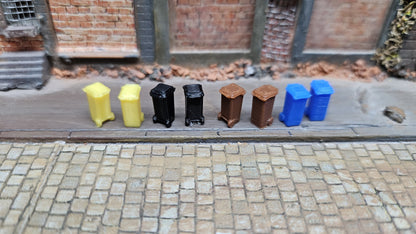 8-16 Stück Mülltonnen Mülleimer gelb, schwarz, blau, braun