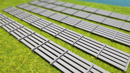 5 Stück H0 Beton Sichtschutzzaun Bahnaberrung Elemente