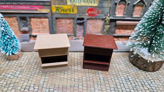 2 Stück Weihnachtsmarkt Stand Buden Hütte Verkaufsstand