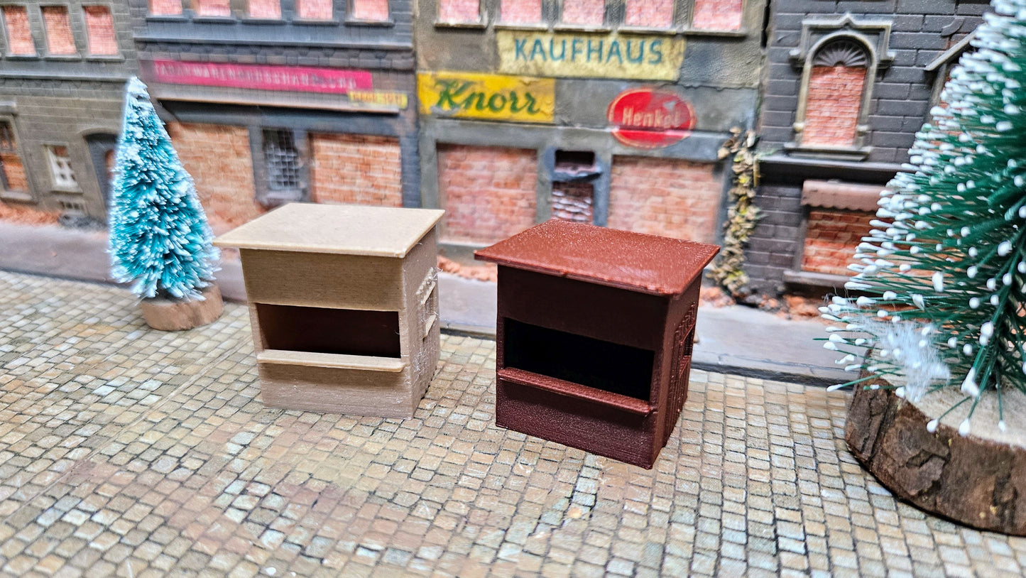 2 Stück Weihnachtsmarkt Stand Buden Hütte Verkaufsstand