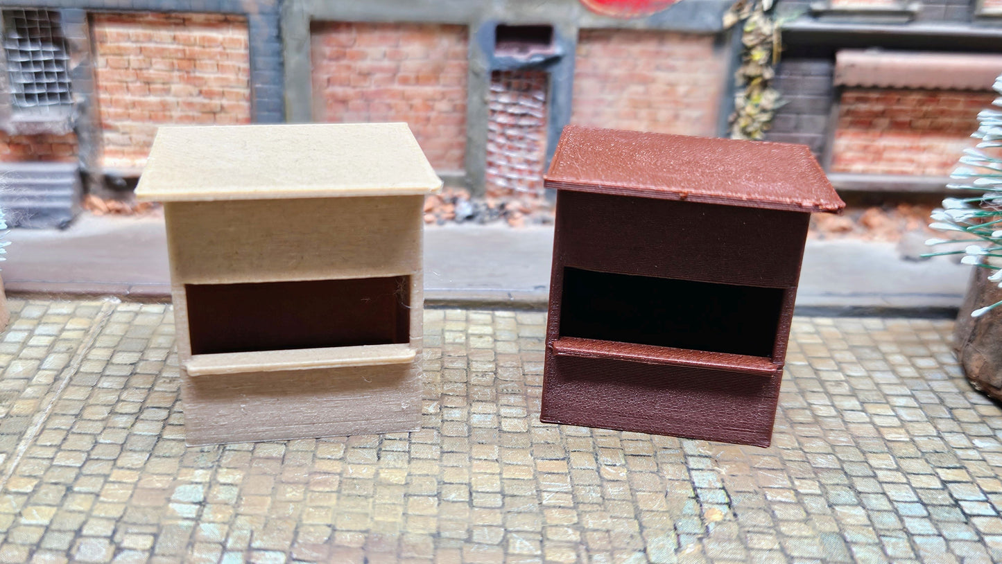 2 Stück Weihnachtsmarkt Stand Buden Hütte Verkaufsstand