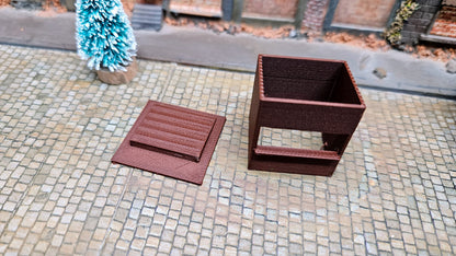 2 Stück Weihnachtsmarkt Stand Buden Hütte Verkaufsstand