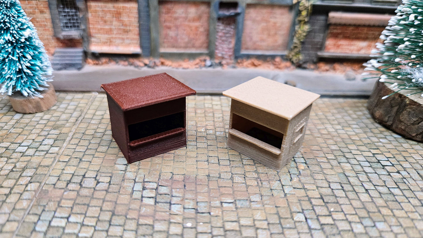 2 Stück Weihnachtsmarkt Stand Buden Hütte Verkaufsstand