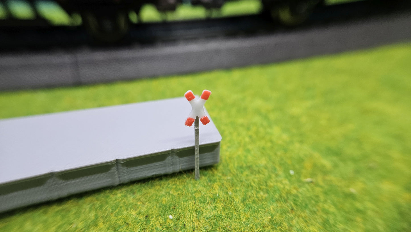 10 Stück Andreaskreuze für Bahnübergang etc.