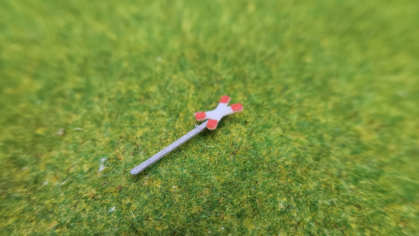 10 Stück Andreaskreuze für Bahnübergang etc.