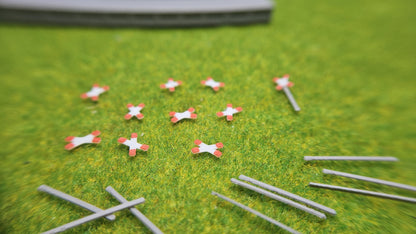 10 Stück Andreaskreuze für Bahnübergang etc.