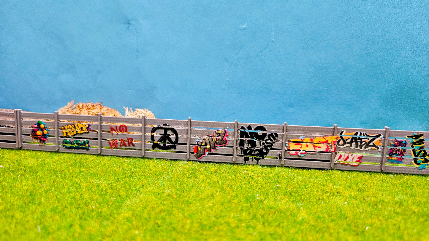 86x Graffiti "Tags" & Streetart" Aufkleber für Spur H0, N und TT