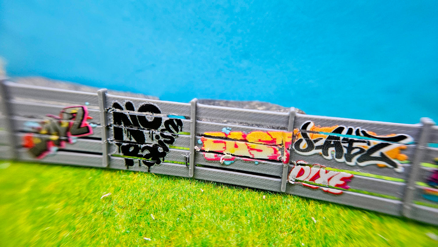 86x Graffiti "Tags" & Streetart" Aufkleber für Spur H0, N und TT