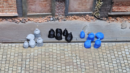 Müllsäcke Abfallsäcke Straßendekoration in diversen Farben