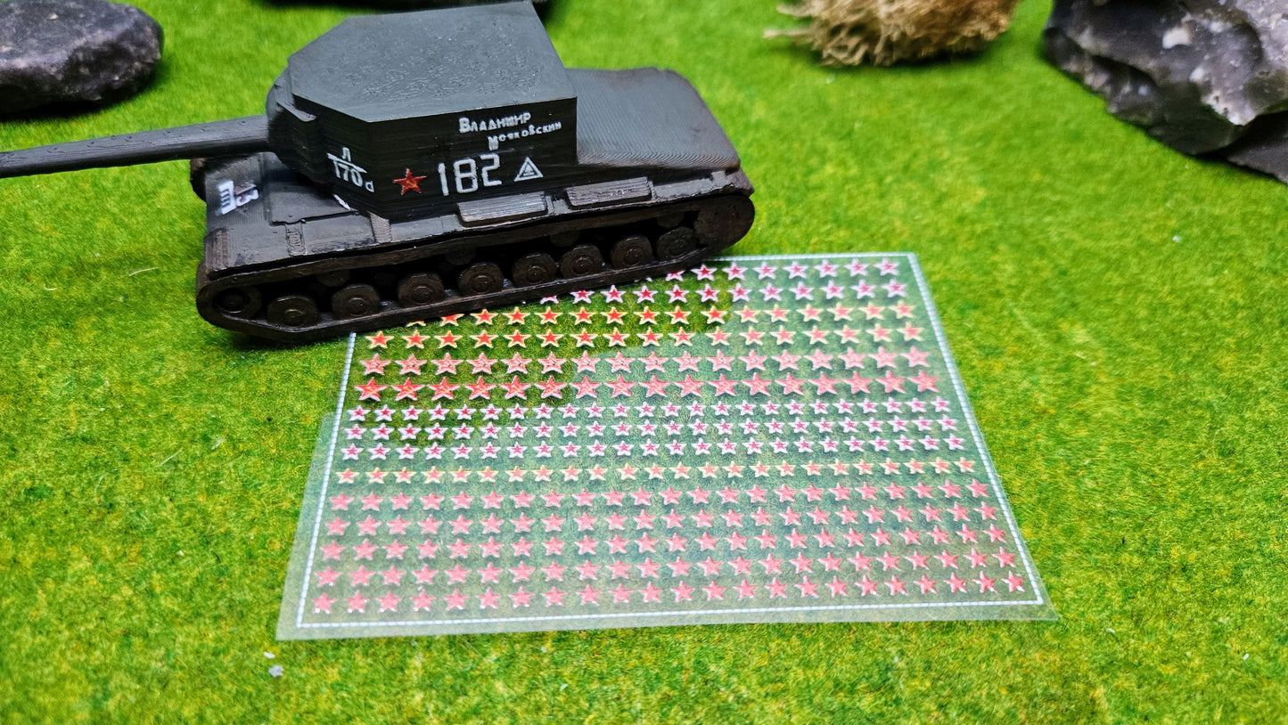 RU WW2 Decals Russland Aufkleber für Panzer Fahrzeuge etc. 1/100 1/87 1/72 1/64