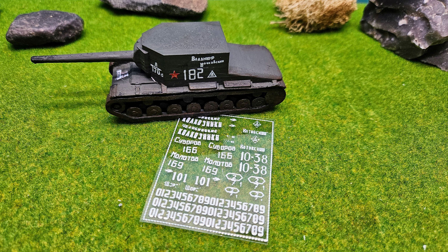 RU WW2 Decals Russland Aufkleber für Panzer Fahrzeuge etc. 1/100 1/87 1/72 1/64