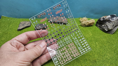 Deutsche Decals "Wehrmacht" Aufkleber für Panzer, Fahrzeuge 1/100 1/87 1/72