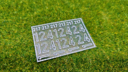 Panzer Decals "Wehrmacht" Nummern für Panzer, Fahrzeuge 1/87 1/72 1/56 1/48 1/35