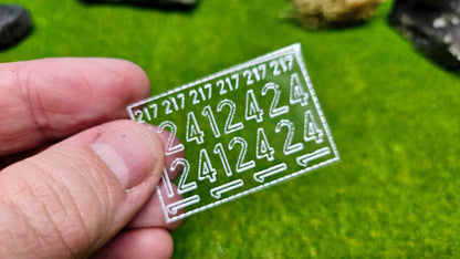 Panzer Decals "Wehrmacht" Nummern für Panzer, Fahrzeuge 1/87 1/72 1/56 1/48 1/35