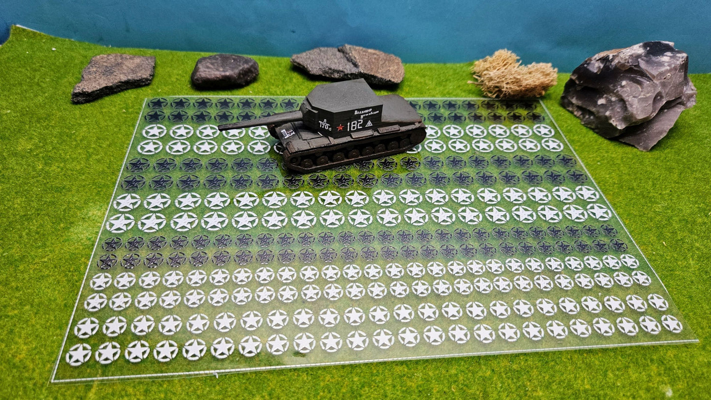 USA Decals Aufkleber "Stars" für Maßstab 1/72 1/64 1/56 1/48 1/43 1/35