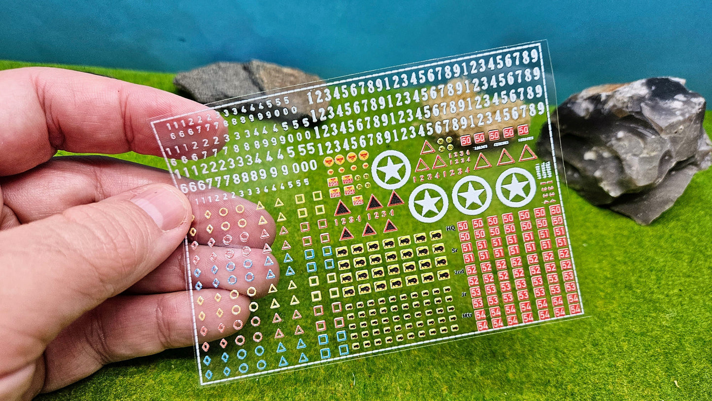 GB Decals "Normandie" + "Africa Corps" Aufkleber für Panzer etc. 1/100 1/87 1/72