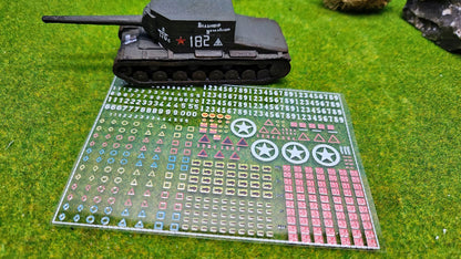 GB Decals "Normandie" + "Africa Corps" Aufkleber für Panzer etc. 1/100 1/87 1/72