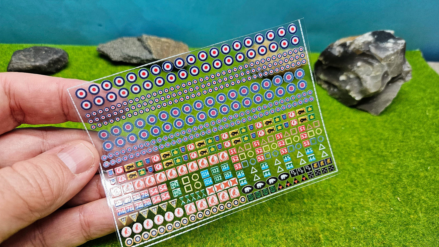 GB Decals "Normandie" + "Africa Corps" Aufkleber für Panzer etc. 1/100 1/87 1/72