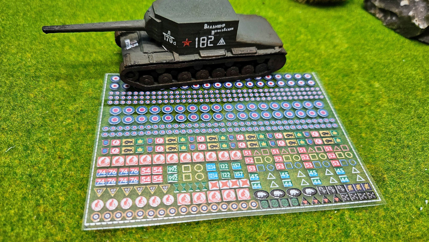 GB Decals "Normandie" + "Africa Corps" Aufkleber für Panzer etc. 1/100 1/87 1/72