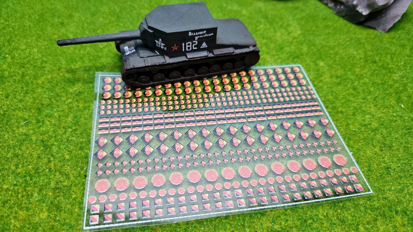 NVA Decals Aufkleber für Panzer Fahrzeuge für Maßstab 1/100 1/87 1/72