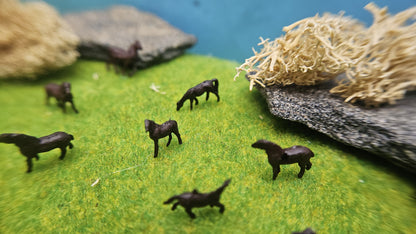 10x Pferde Set (Spur N) - unbemalt oder fertig bemalt
