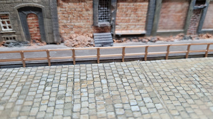 12 Stück "Metall Geländer" Zaun im Messing-Look