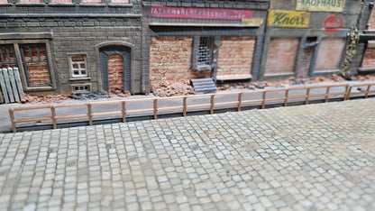 12 Stück "Metall Geländer" Zaun im Messing-Look