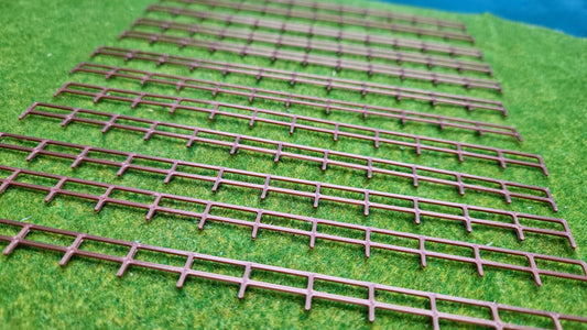 12 Stück "Metall Geländer" Zaun im Messing-Look