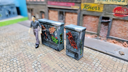 2x  Verteilerkasten Telefonkasten Strom Schaltschrank Set