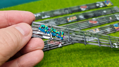 1 oder 5 Stück "Graffiti" Sichtschutzzaun Bahnaberrung Beton Elemente