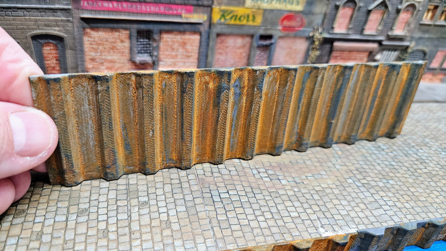 Spundwände für Hafengebiet oder Baustelle – unbemalt oder Rostlook