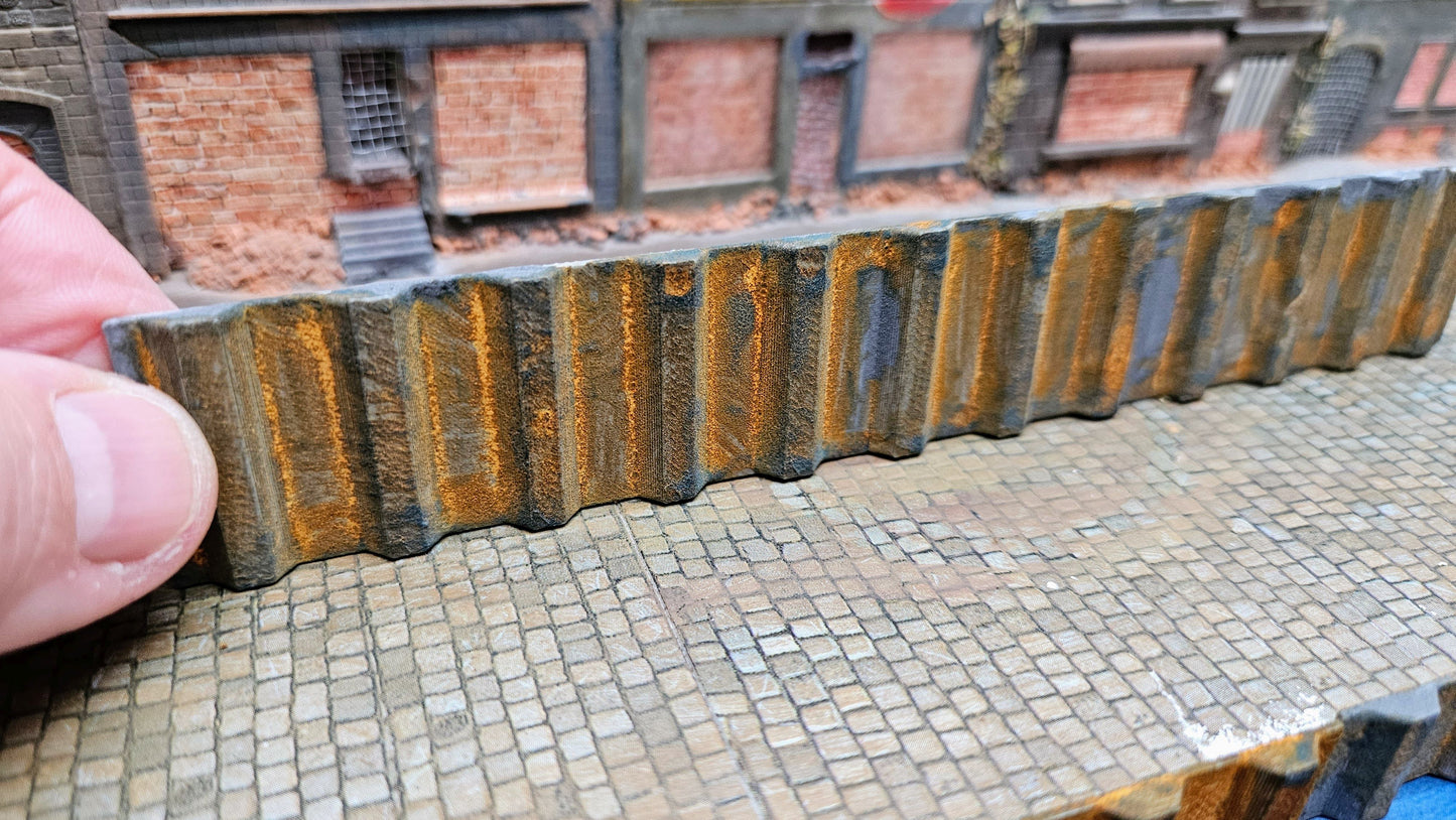 Spundwände für Hafengebiet oder Baustelle – unbemalt oder Rostlook