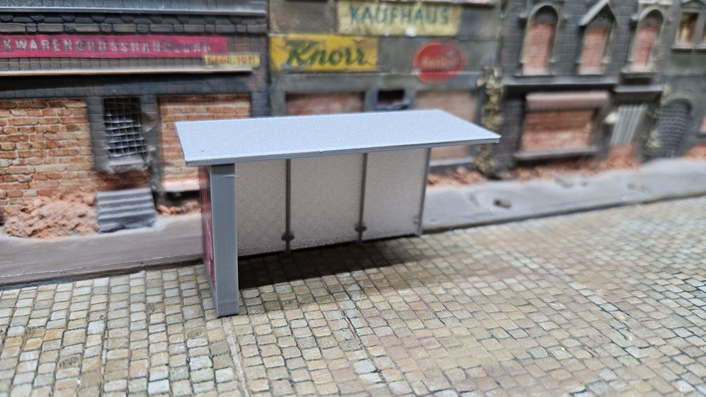 Bushaltestelle als Bausatz oder bemalt (inkl. Graffiti) ggf. LED Beleuchtet