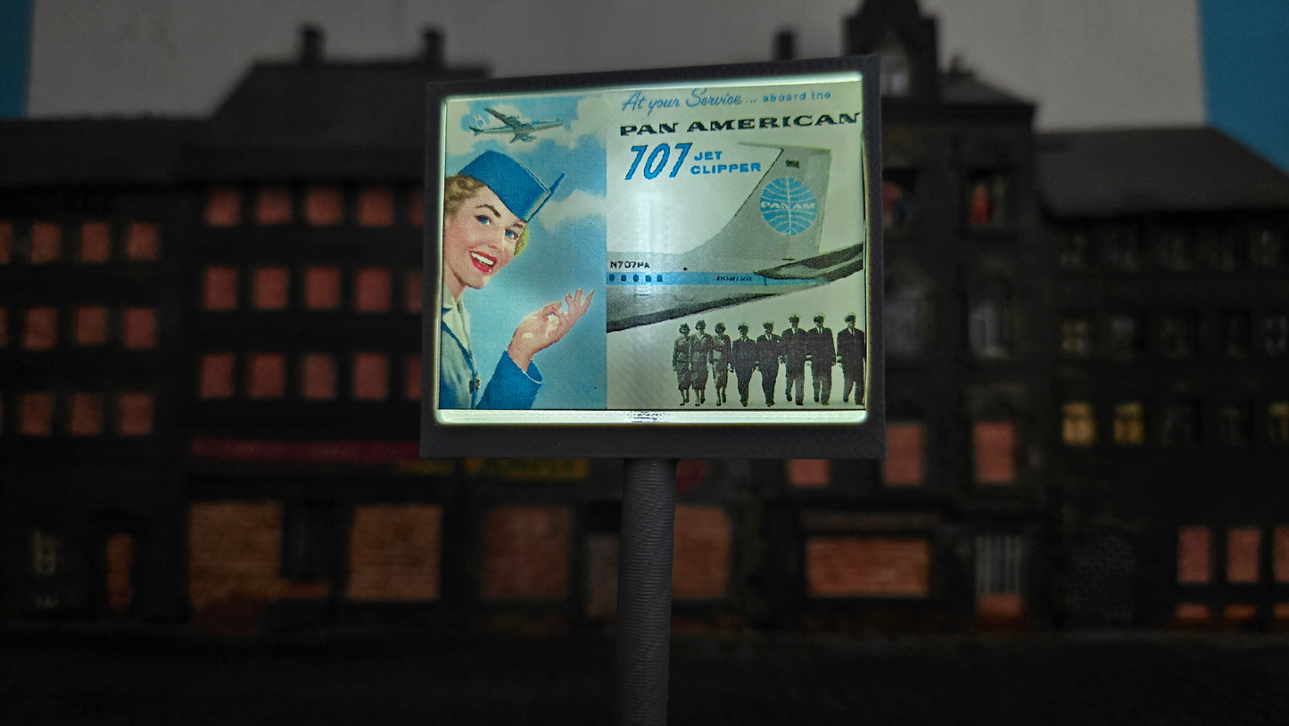 Beleuchtetes Werbedisplay Werbetafel Werbemonitor inkl. LED