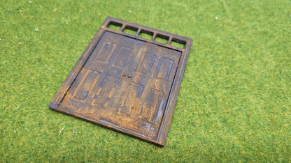 Doppeltür Tür Haustür "Fenster oben" für Haus etc. - optional rostig