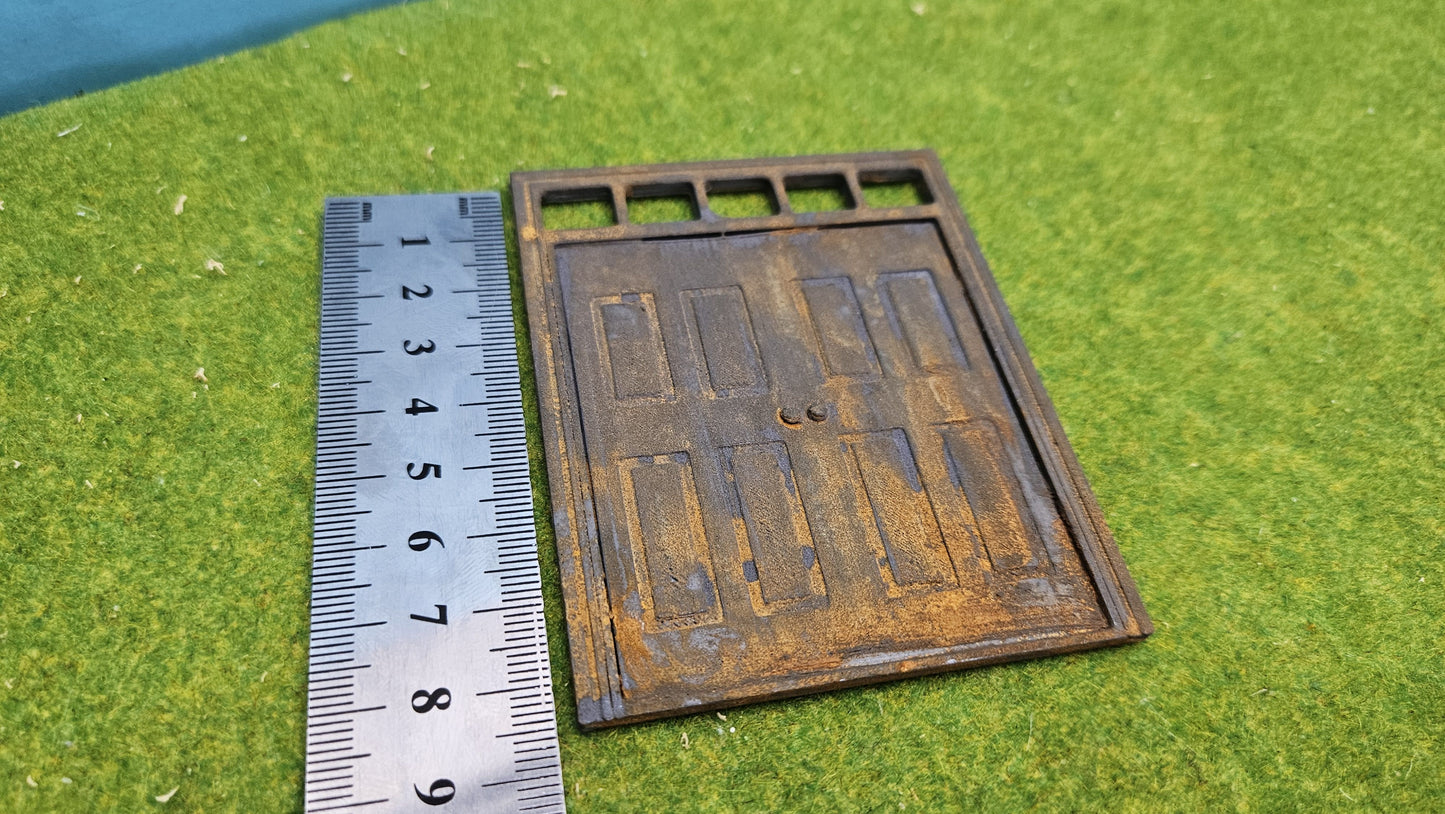 Doppeltür Tür Haustür "Fenster oben" für Haus etc. - optional rostig