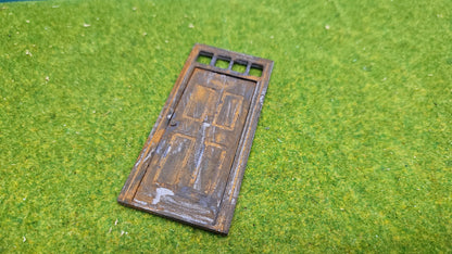 Tür Haustür "Fenster oben" für Haus, Fabrik, Bahnhof etc. - optional Rostlook