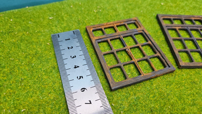 2x Industrie Fenster Set für Häuser, Fabriken usw. - optional rostig