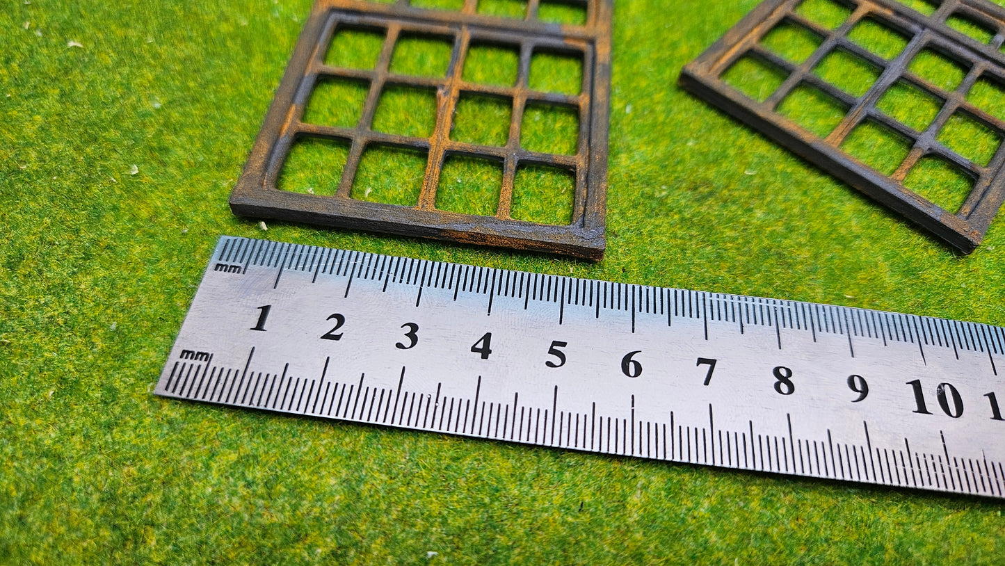 2x Industrie Fenster Set für Häuser, Fabriken usw. - optional rostig