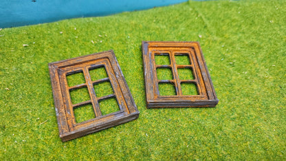2x Fenster Set für Häuser, Fabriken usw. - optional rostig