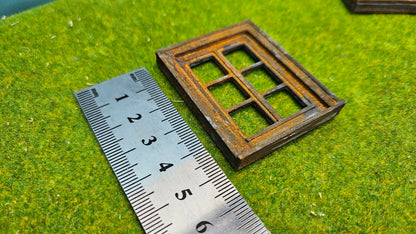 2x Fenster Set für Häuser, Fabriken usw. - optional rostig