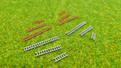 12 Stück Leiter Set in braun + grau für Baustelle und Co.